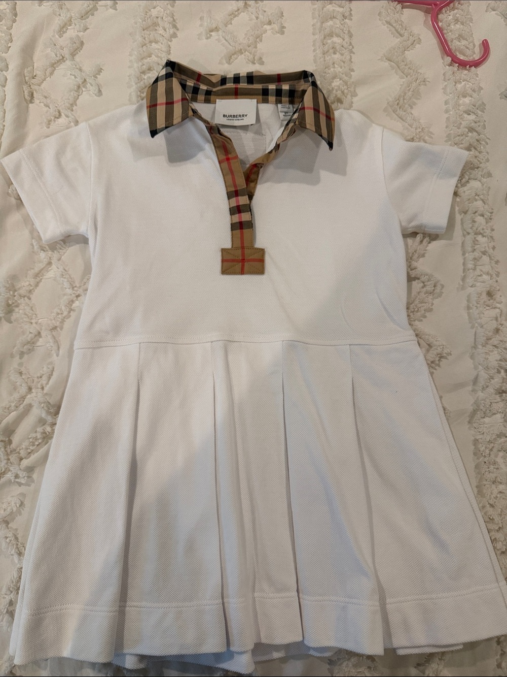 Burberry White kids Girls  Polo Dress white like new